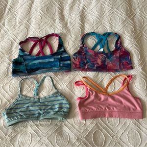Lot of Ivivva Lululemon Sports Bra Reversible Sz 8